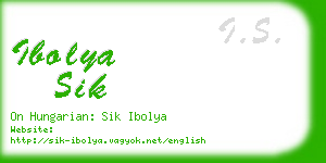 ibolya sik business card